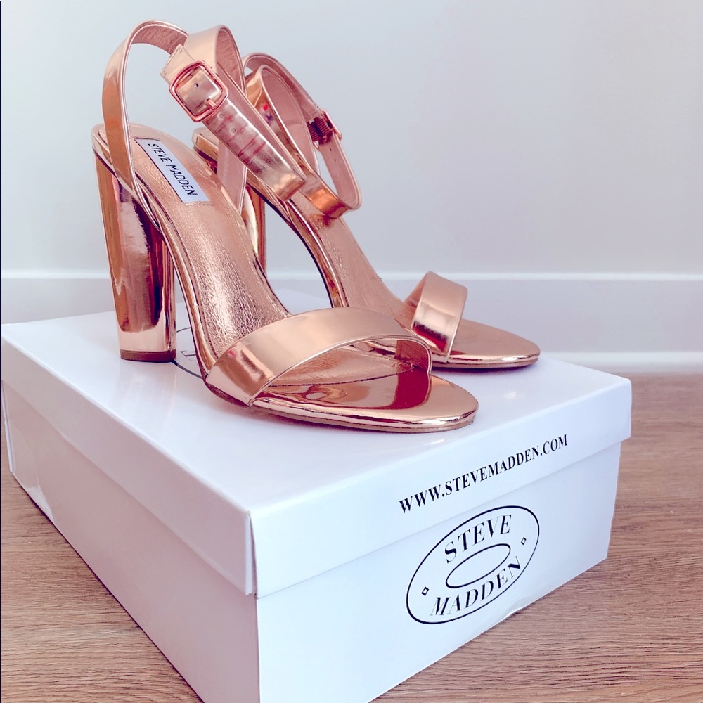 Steve Madden - Treasure Rose Gold Heels. Perfect for the summer.